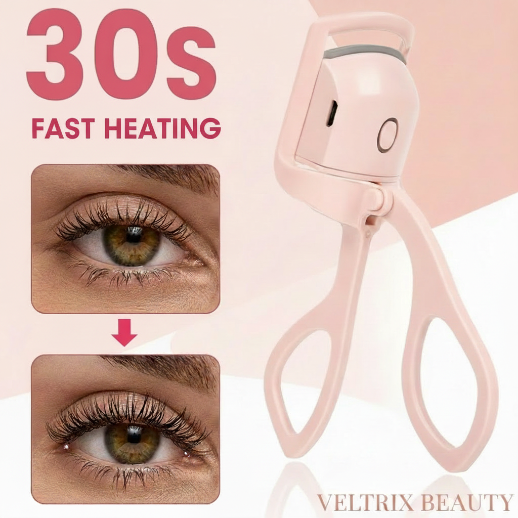 Veltrix Beauty - Eyelash Curler Tangled vs Curled Before & After