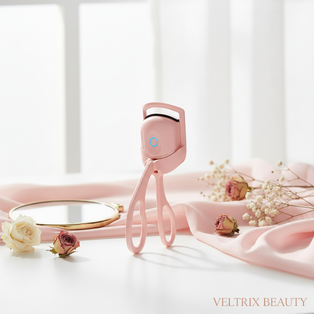 Veltrix Beauty - Pink Electric Eyelash Curler Clean Style